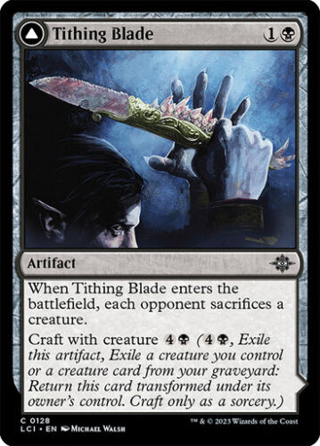 2023 The Lost Caverns of Ixalan Tithing Blade // Consuming Sepulcher #128 common card image