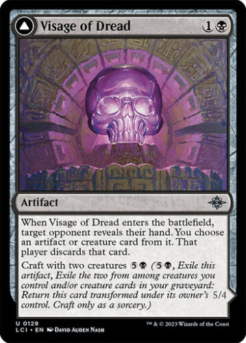 2023 The Lost Caverns of Ixalan Visage of Dread // Dread Osseosaur #129 uncommon card image