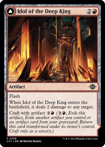 2023 The Lost Caverns of Ixalan Idol of the Deep King // Sovereign's Macuahuitl #155 common card image