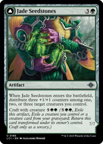 2023 The Lost Caverns of Ixalan Jade Seedstones // Jadeheart Attendant #195 uncommon card image