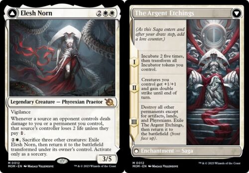 2023 March of the Machine Elesh Norn // The Argent Etchings #12 mythic card image