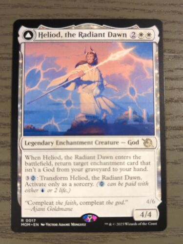 2023 March of the Machine Heliod, the Radiant Dawn // Heliod, the Warped Eclipse #17 rare card image