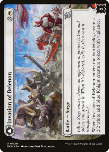 2023 March of the Machine Invasion of Belenon // Belenon War Anthem uncommon #20 uncommon card image