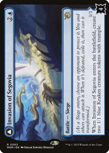 2023 March of the Machine Invasion of Segovia // Caetus, Sea Tyrant of Segovia #63 rare card image