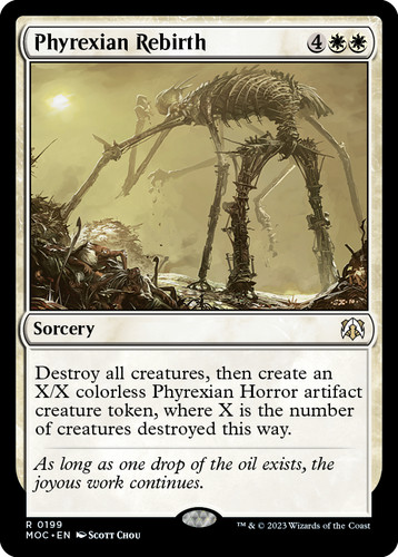 2023 March of the Machine Harried Artisan // Phyrexian Skyflayer uncommon #143 uncommon card image
