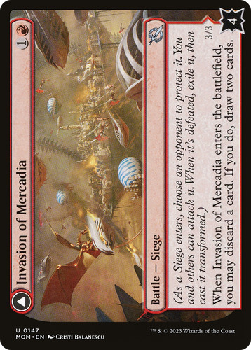 2023 March of the Machine Invasion of Mercadia // Kyren Flamewright uncommon #147 uncommon card image