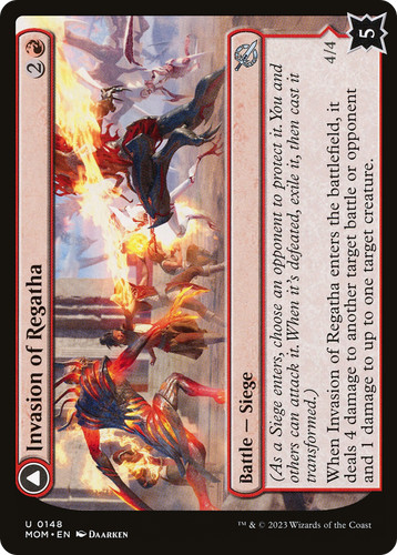 2023 March of the Machine Invasion of Regatha // Disciples of the Inferno uncommon #148 uncommon card image