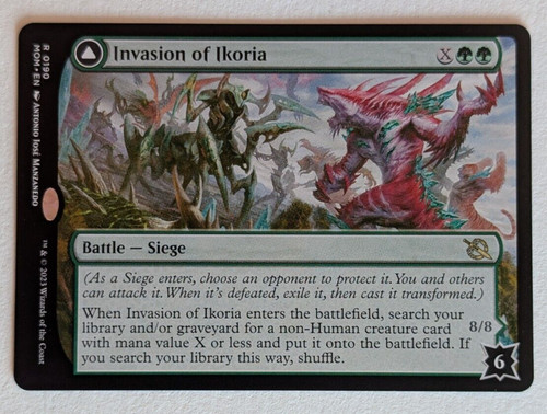 2023 March of the Machine Invasion of Ikoria // Zilortha, Apex of Ikoria #190 rare card image