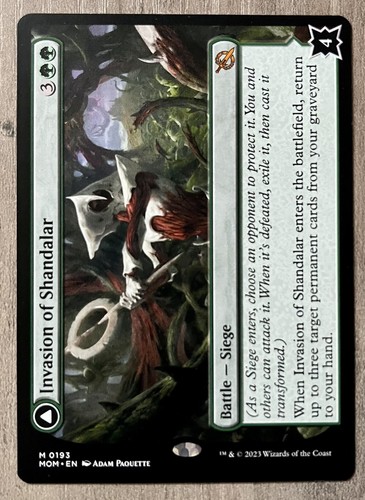 2023 March of the Machine Invasion of Shandalar // Leyline Surge #193 mythic card image