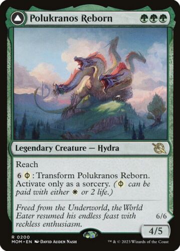 2023 March of the Machine Polukranos Reborn // Polukranos, Engine of Ruin #200 rare card image