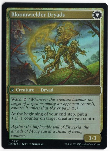 2023 March of the Machine Invasion of Moag // Bloomwielder Dryads #237 uncommon card image