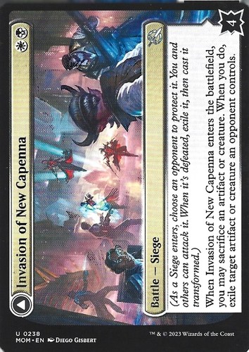 2023 March of the Machine Invasion of New Capenna // Holy Frazzle-Cannon #238 uncommon card image