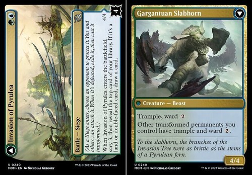 2023 March of the Machine Invasion of Pyrulea // Gargantuan Slabhorn #240 uncommon card image