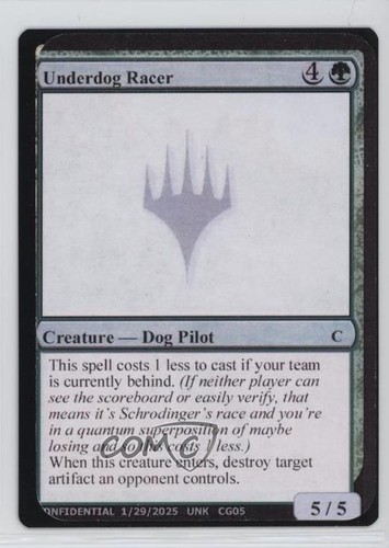 2023 Unknown Event Underdog Racer #CG05a common card image