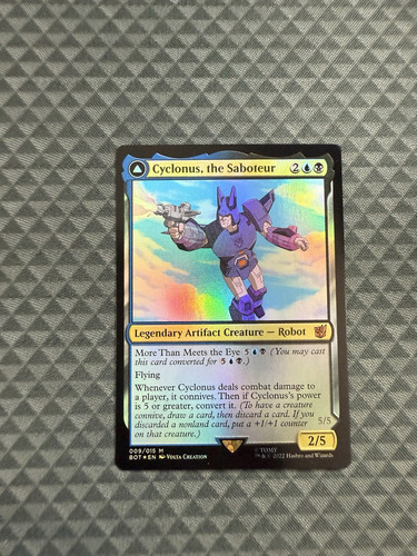 2022 Transformers Cyclonus, the Saboteur // Cyclonus, Cybertronian Fighter [Foil] mythic #9 mythic card image
