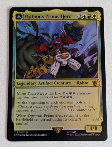 2022 Transformers Optimus Prime, Hero // Optimus Prime, Autobot Leader [Foil] mythic #13 mythic card image