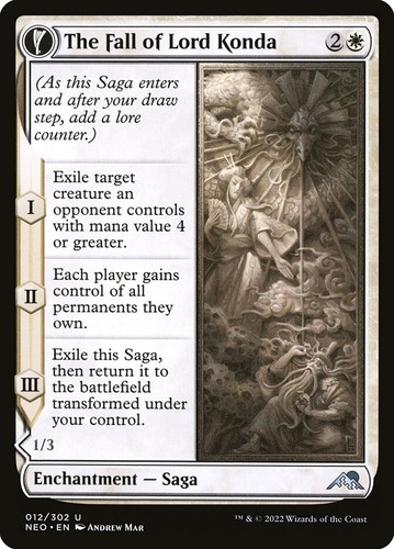 2022 Kamigawa: Neon Dynasty The Fall of Lord Konda // Fragment of Konda uncommon #12 uncommon card image