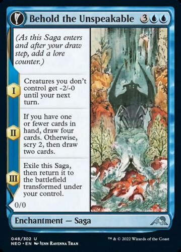 2022 Kamigawa: Neon Dynasty Behold the Unspeakable // Vision of the Unspeakable uncommon #48 uncommon card image