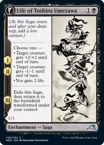 2022 Kamigawa: Neon Dynasty Life of Toshiro Umezawa // Memory of Toshiro uncommon #108 uncommon card image