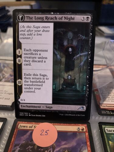 2022 Kamigawa: Neon Dynasty The Long Reach of Night // Animus of Night's Reach uncommon #109 uncommon card image