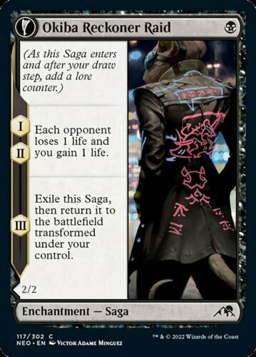 2022 Kamigawa: Neon Dynasty Okiba Reckoner Raid // Nezumi Road Captain common #117 common card image
