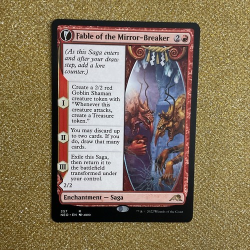 2022 Kamigawa: Neon Dynasty Fable of the Mirror-Breaker // Reflection of Kiki-Jiki rare #141 rare card image