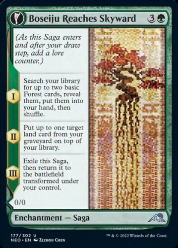 2022 Kamigawa: Neon Dynasty Boseiju Reaches Skyward // Branch of Boseiju uncommon #177 uncommon card image
