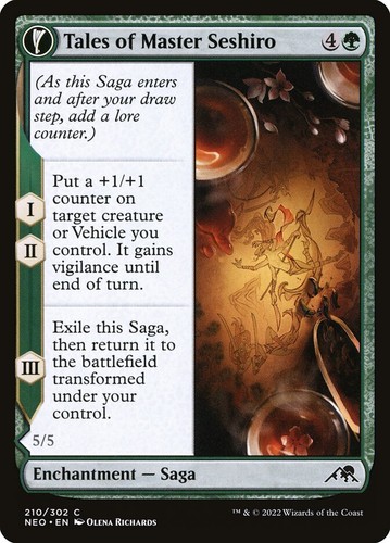 2022 Kamigawa: Neon Dynasty Tales of Master Seshiro // Seshiro's Living Legacy common #210 common card image