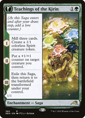 2022 Kamigawa: Neon Dynasty Teachings of the Kirin // Kirin-Touched Orochi #212 rare card image