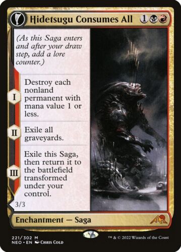 2022 Kamigawa: Neon Dynasty Hidetsugu Consumes All // Vessel of the All-Consuming #221 mythic card image