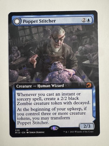 2022 Innistrad: Double Feature Poppet Stitcher // Poppet Factory mythic #71 mythic card image