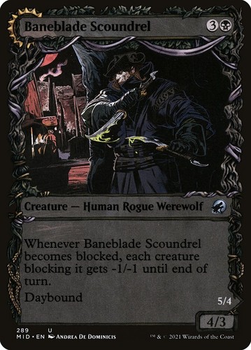 2022 Innistrad: Double Feature Baneblade Scoundrel // Baneclaw Marauder uncommon #85 uncommon card image