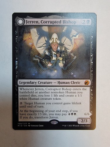 2022 Innistrad: Double Feature Jerren, Corrupted Bishop // Ormendahl, the Corrupter #109 mythic card image
