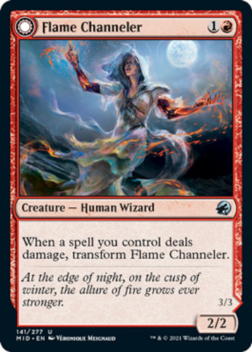 2022 Innistrad: Double Feature Flame Channeler // Embodiment of Flame #141 uncommon card image