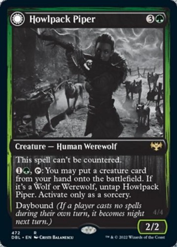 2022 Innistrad: Double Feature Spellrune Painter // Spellrune Howler #160 uncommon card image