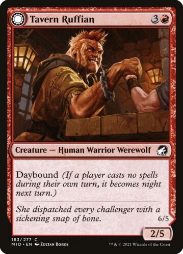 2022 Innistrad: Double Feature Tavern Ruffian // Tavern Smasher #163 common card image