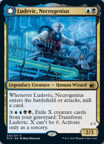 2022 Innistrad: Double Feature Ludevic, Necrogenius // Olag, Ludevic's Hubris #233 rare card image