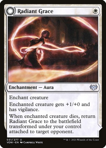2022 Innistrad: Double Feature Radiant Grace // Radiant Restraints #298 uncommon card image