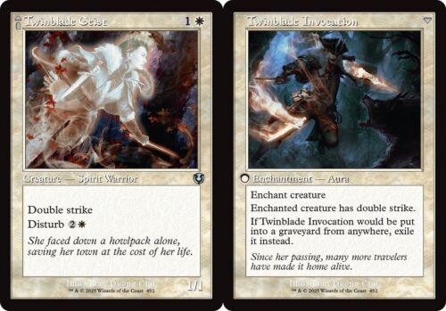 2022 Innistrad: Double Feature Twinblade Geist // Twinblade Invocation #307 uncommon card image