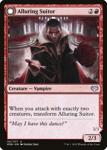 2021 Innistrad: Crimson Vow Alluring Suitor // Deadly Dancer #141 uncommon card image