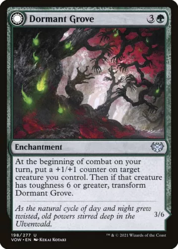 2021 Innistrad: Crimson Vow Dormant Grove // Gnarled Grovestrider #198 uncommon card image