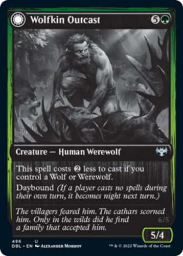 2021 Innistrad: Crimson Vow Wolfkin Outcast // Wedding Crasher #229 uncommon card image