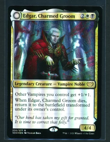 2021 Innistrad: Crimson Vow Edgar, Charmed Groom // Edgar Markov's Coffin #236 rare card image