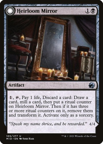 2021 Innistrad: Midnight Hunt Heirloom Mirror // Inherited Fiend uncommon #105 uncommon card image