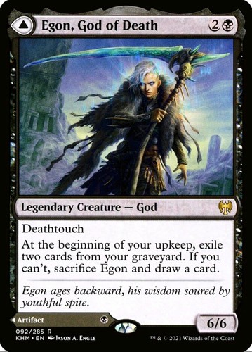 2021 Kaldheim Egon, God of Death // Throne of Death #92 rare card image