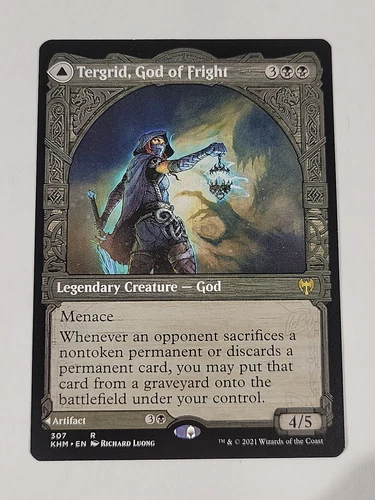 2021 Kaldheim Tergrid, God of Fright // Tergrid's Lantern #112 rare card image