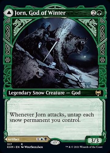 2021 Kaldheim Jorn, God of Winter // Kaldring, the Rimestaff #179 rare card image