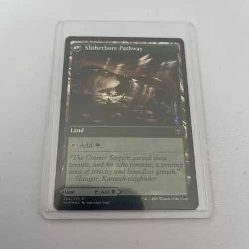 2021 Kaldheim Darkbore Pathway // Slitherbore Pathway #254 rare card image