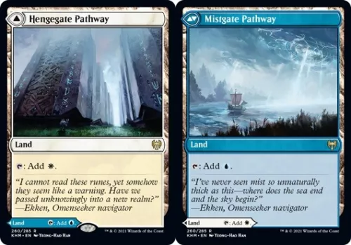 2021 Kaldheim Hengegate Pathway // Mistgate Pathway #260 rare card image