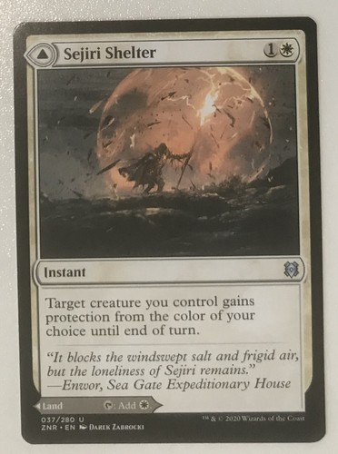 2020 Zendikar Rising Sejiri Shelter // Sejiri Glacier #37 uncommon card image